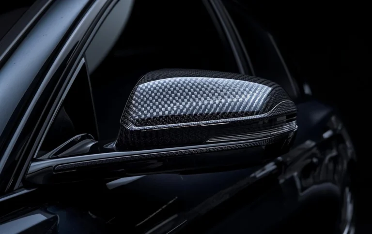 Hydro dipping for mirror covers with carbon fiber design glossy premium finish on car