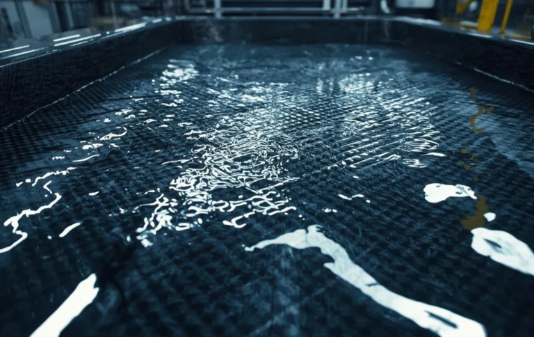 Hydro dipping film floating on water tank with carbon fiber pattern