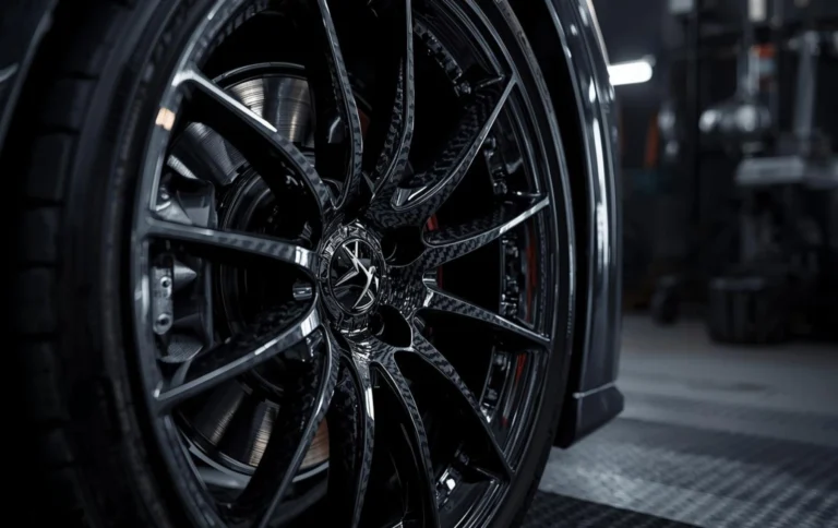 Hydro dipping for wheel alloys in Hyderabad carbon fiber alloy wheel glossy finish